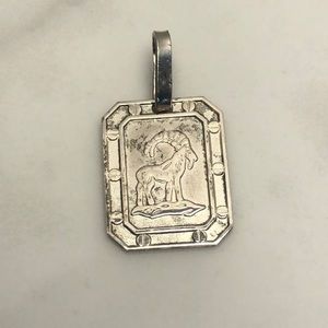 Aries sterling silver 925 vintage pendant charm